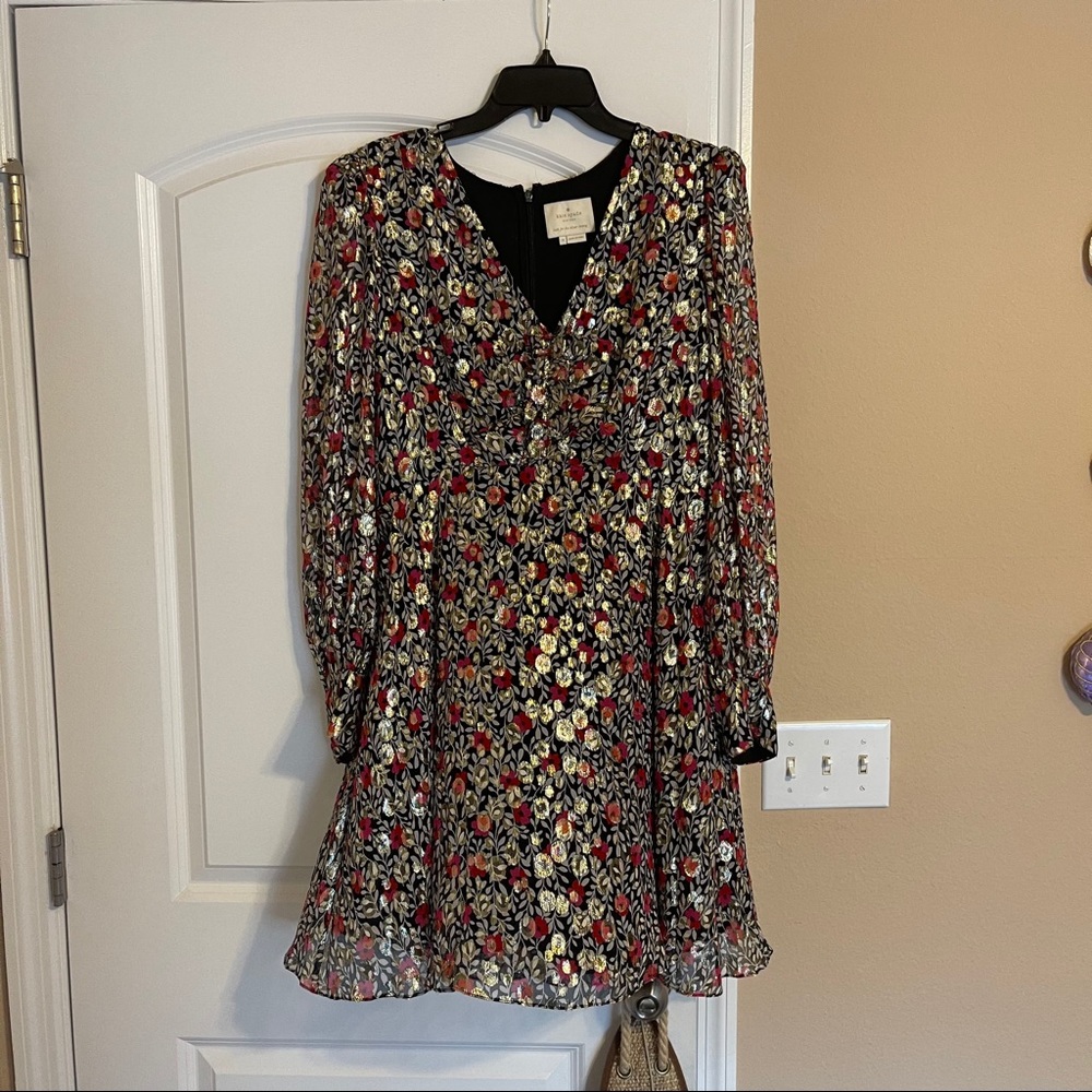 Kate Spade Floral Park Clip Dot Dress